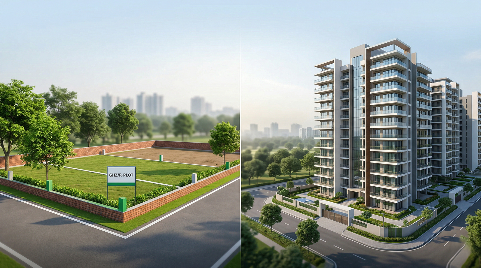Ghaziabad Mein Plot Lena Sahi Hai Ya Flat? - A Complete Comparison Guide (2026)