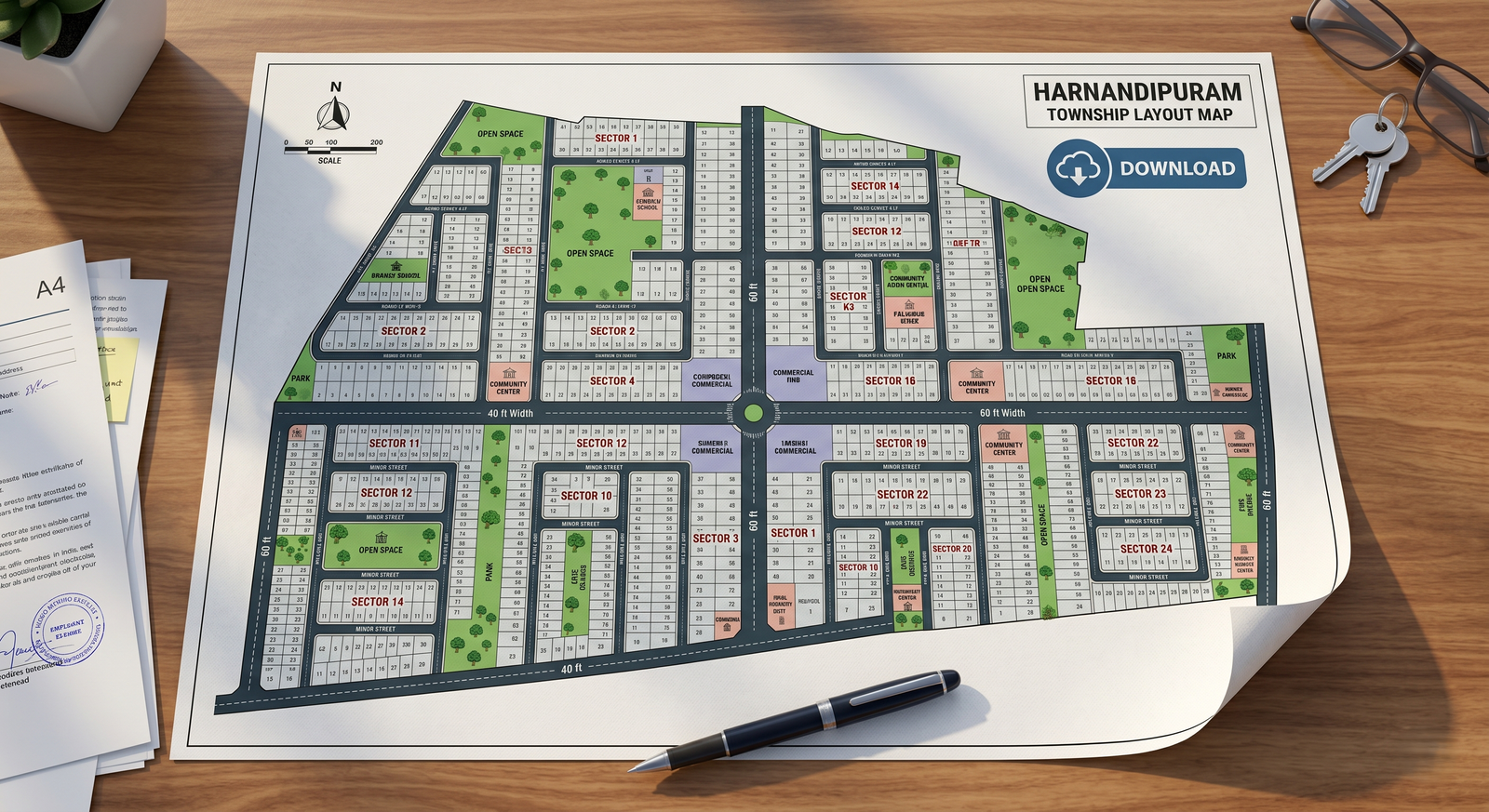 Harnandipuram Ghaziabad Map PDF Download + Site Layout Guide (2026)