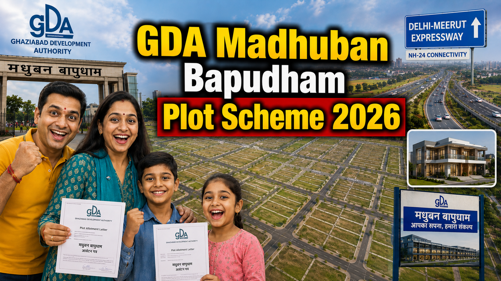 GDA Madhuban Bapudham Plot Scheme 2026: Complete Price List, Scheme Map, Eligibility, and Digital Application Guide.